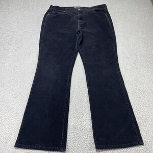 Levis 515 Corduroy Jeans Pants Womens 16 Black Boot Cut Stretch Casual Mid Rise